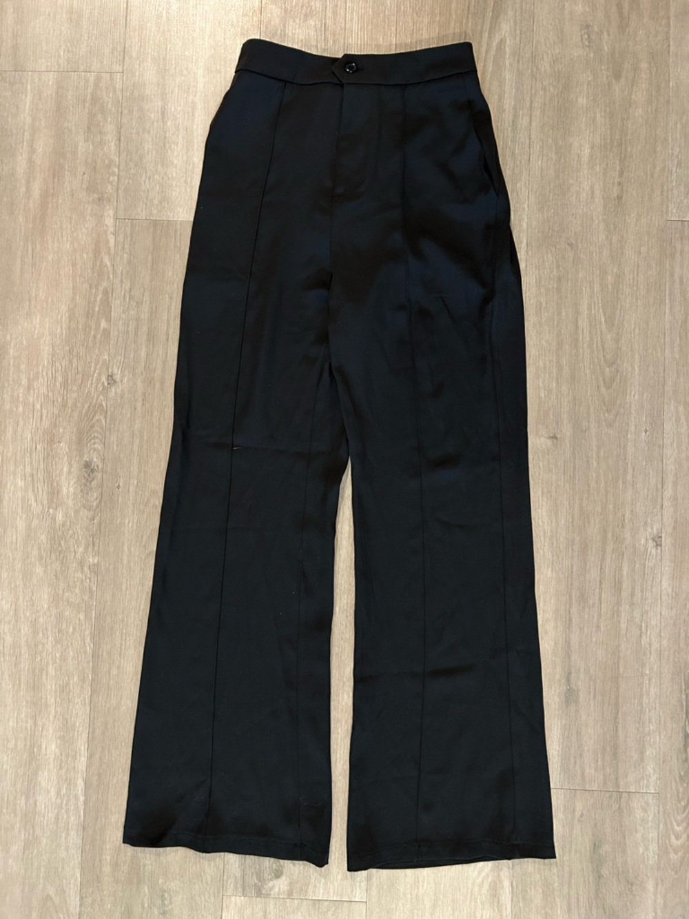 High-Waisted Black Straight-Leg Work Pants/Slacks (never worn)